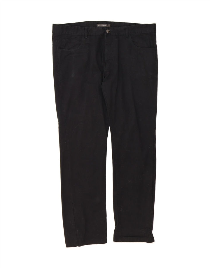 FRENCH CONNECTION Mens Straight Casual Trousers W36 L32 Black Cotton Vintage French Connection and Second-Hand French Connection from Messina Hembry 
