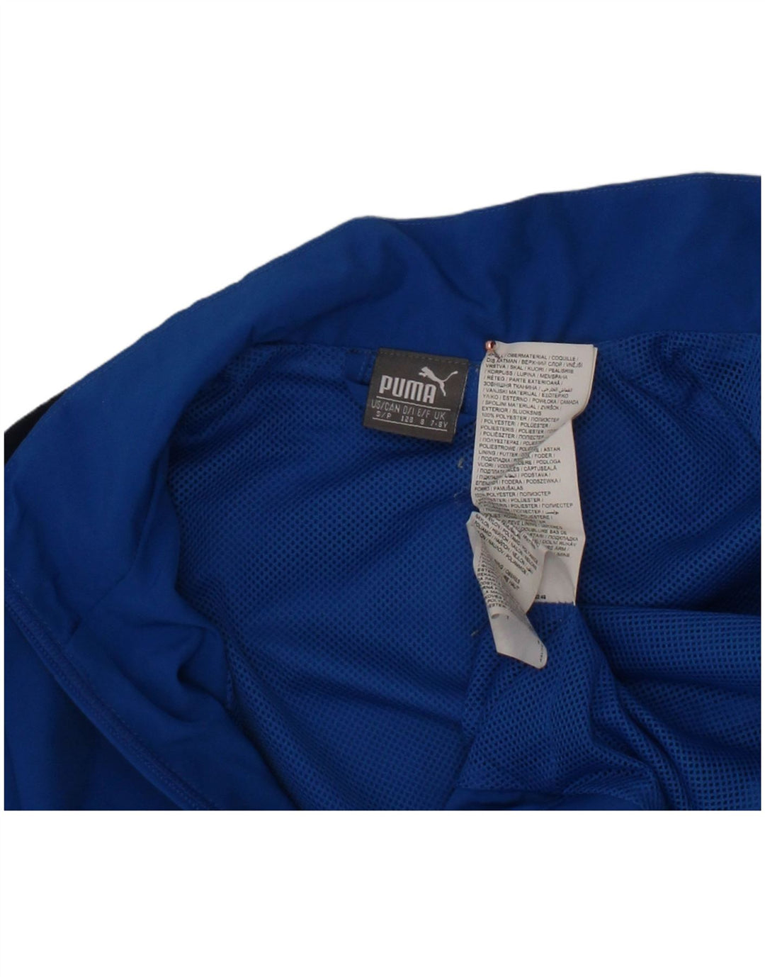 Jaqueta PUMA Boys Graphic Tracksuit Top 7-8 Anos Azul Colorblock