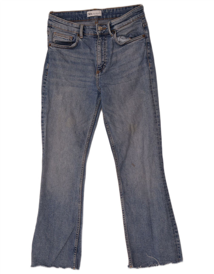 Zara Jeans Bootcut Feminino EU 38 Pequeno W28 L26 Azul Algodão
