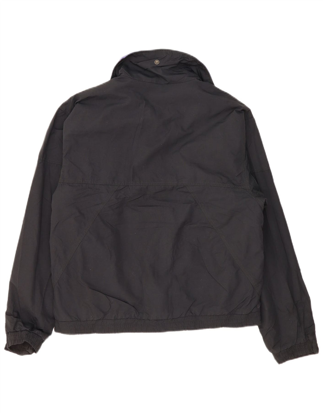 Jaqueta corta-vento masculina Eddie Bauer UK 36 pequena preta nylon