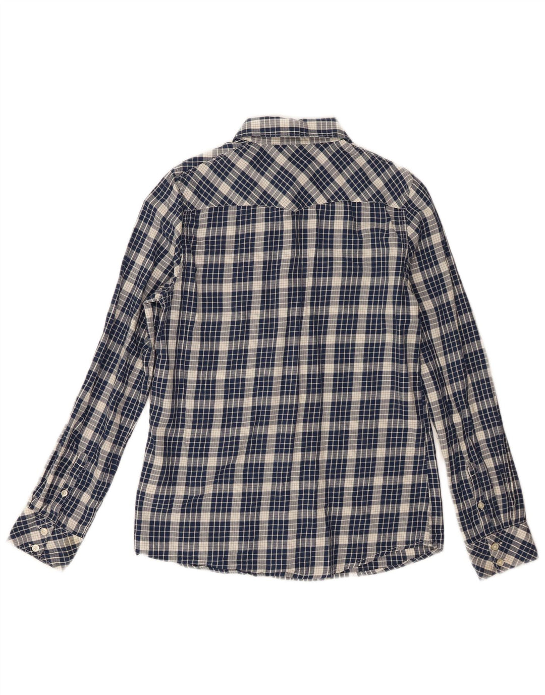 Camisa feminina de flanela Wrangler XS azul marinho algodão xadrez