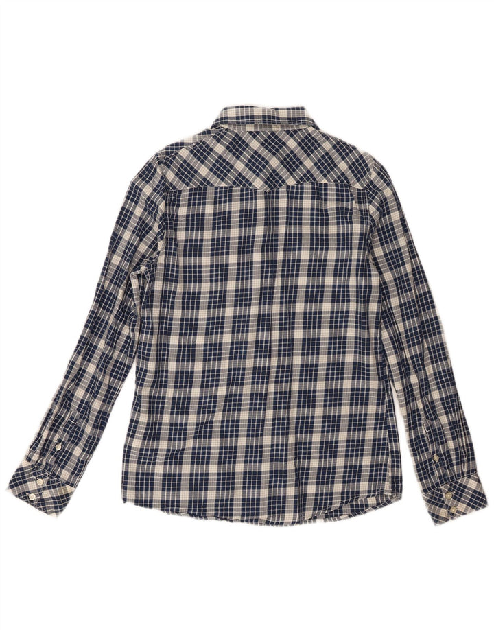 Camisa feminina de flanela Wrangler XS azul marinho algodão xadrez