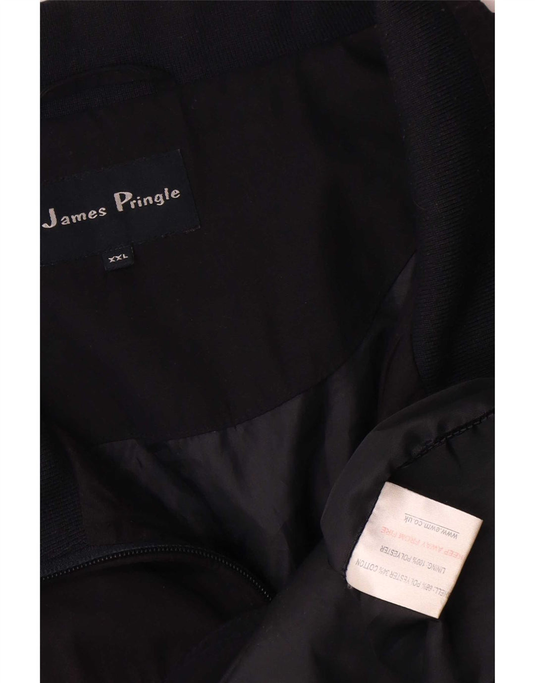 Jaqueta bomber masculina James Pringle Reino Unido 44 2XL algodão azul marinho