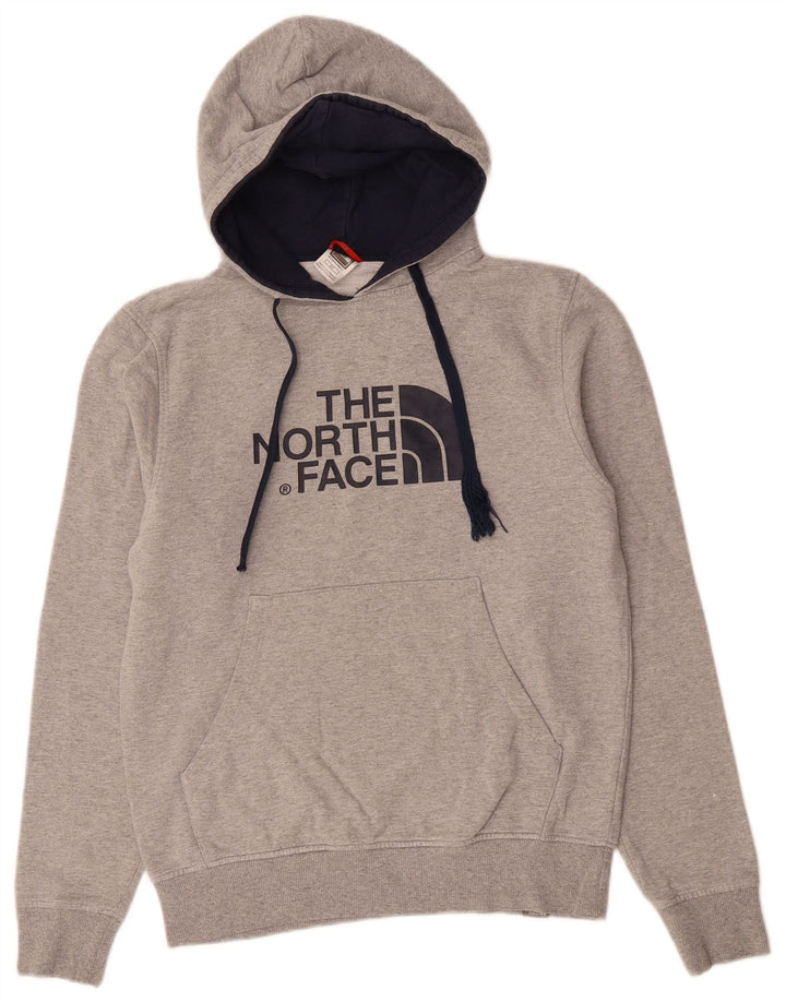 THE NORTH FACE Suéter gráfico masculino com capuz e algodão cinza pequeno