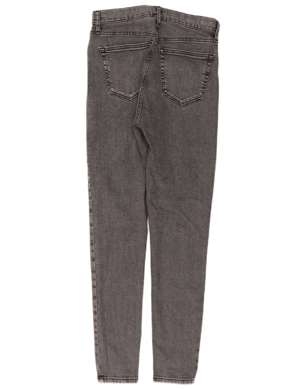 Topshop feminino Jamie Skinny Jeans UK 12 médio W30 L29 algodão cinza