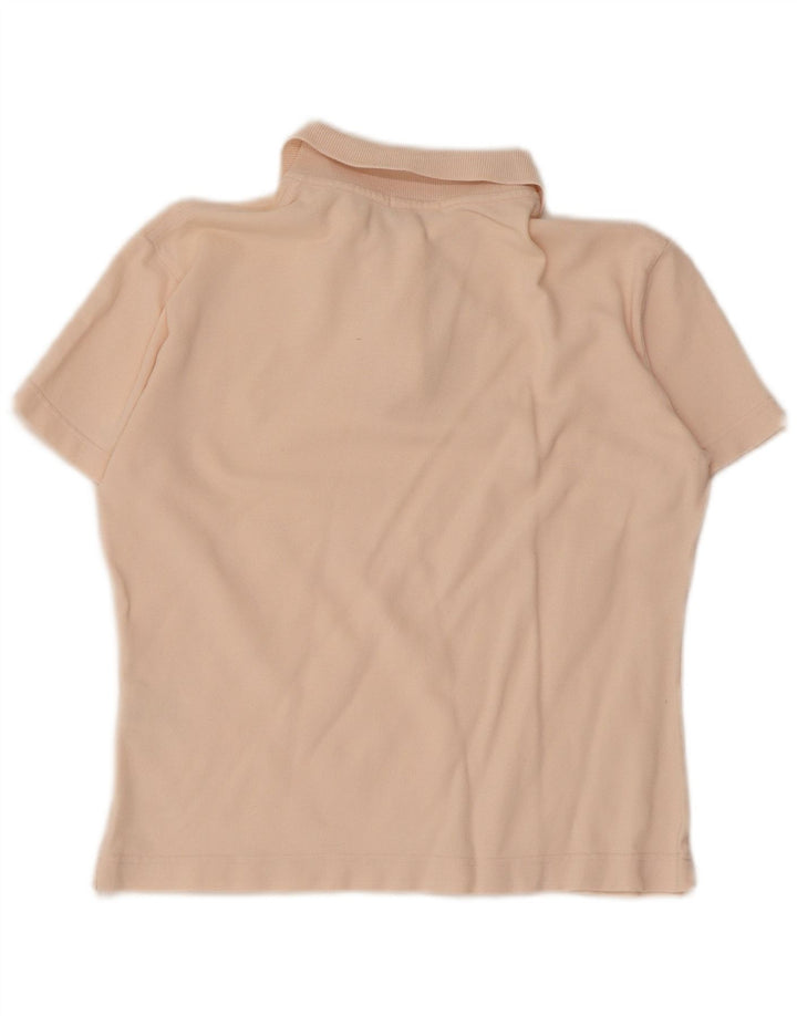 Camisa polo feminina Fred Perry Reino Unido 12 algodão rosa médio