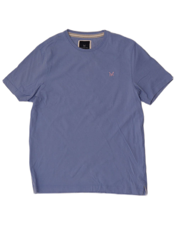 Camiseta masculina CREW CLOTHING Top médio algodão azul