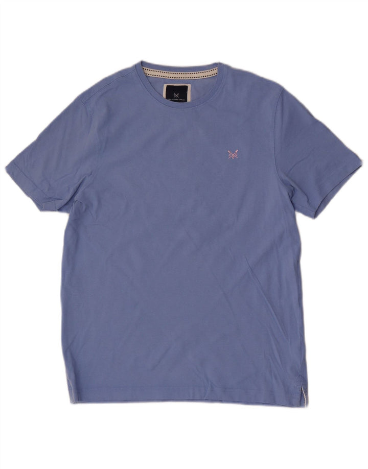Camiseta masculina CREW CLOTHING Top médio algodão azul