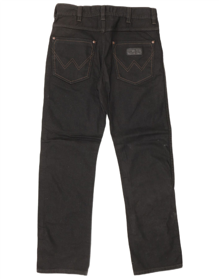 WRANGLER Masculino Wesley Straight Jeans W30 L32 Algodão Preto