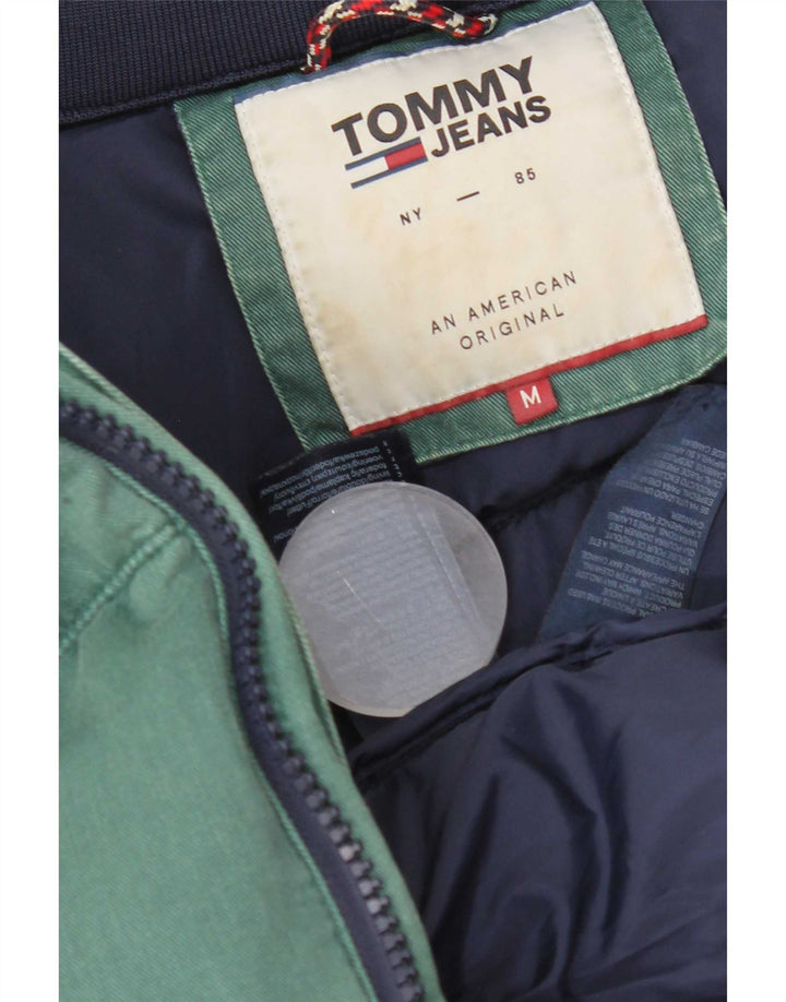 Jaqueta acolchoada masculina Tommy Hilfiger Reino Unido 38 algodão verde médio
