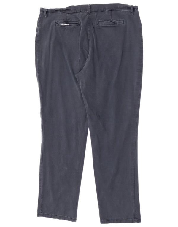 Calça feminina reta casual Lee US 16 2XL W36 L29 algodão azul marinho