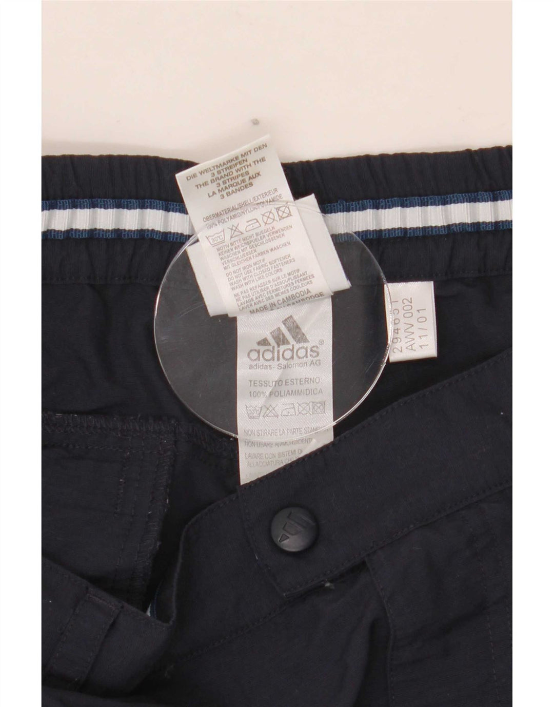 Calça Adidas Masculina Capri W32 L20 Azul Marinho Poliéster