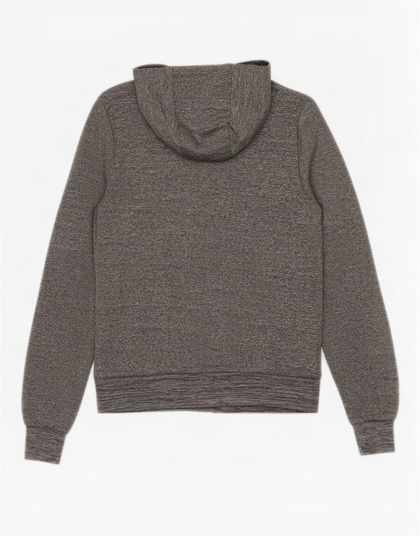 Ellesse Suéter feminino com capuz e zíper UK 8 pequeno cinza colorblock poliéster