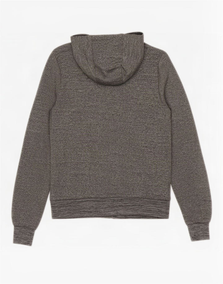 Ellesse Suéter feminino com capuz e zíper UK 8 pequeno cinza colorblock poliéster