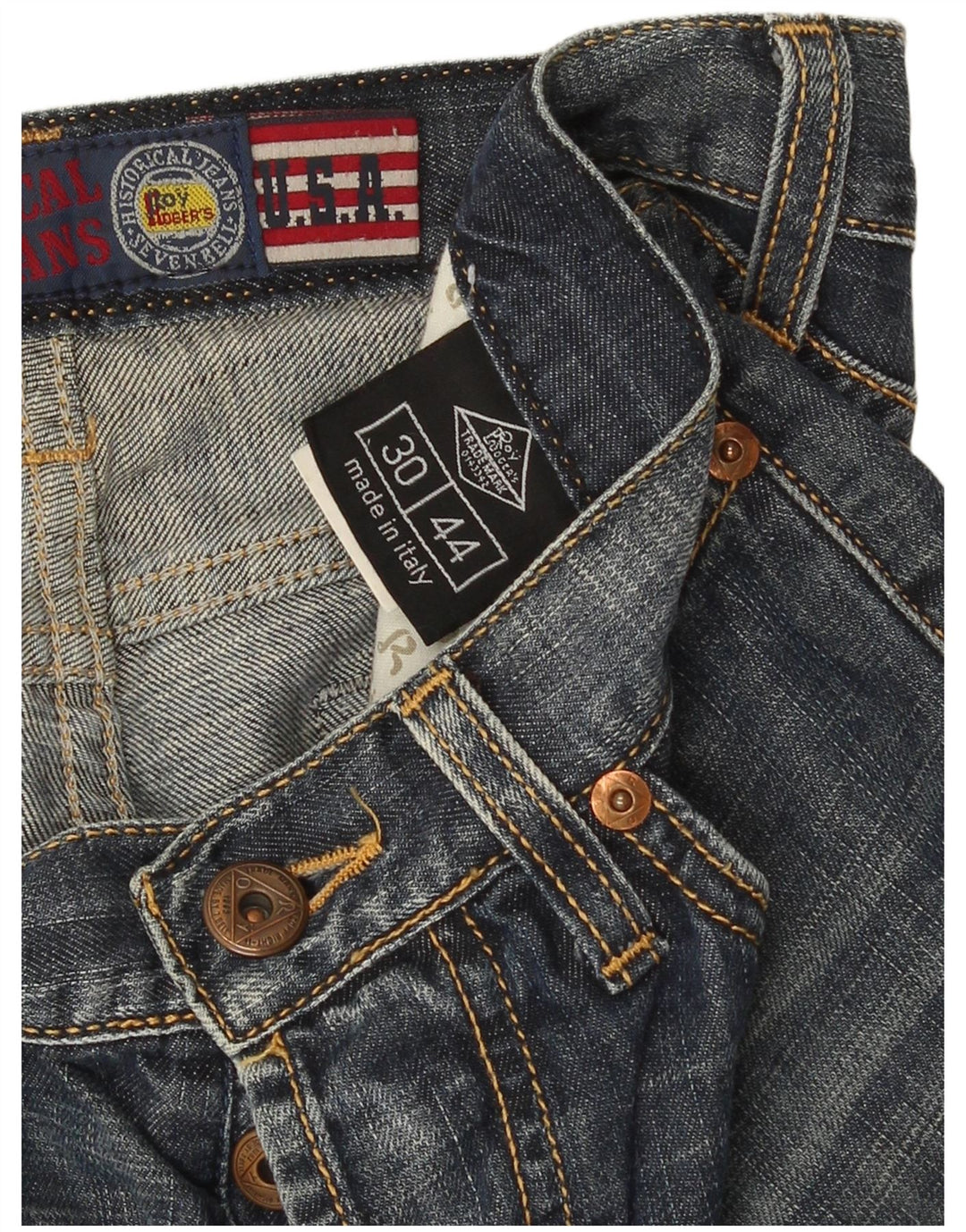 Shorts jeans feminino Roy Rogers IT 44 médio W30 algodão azul
