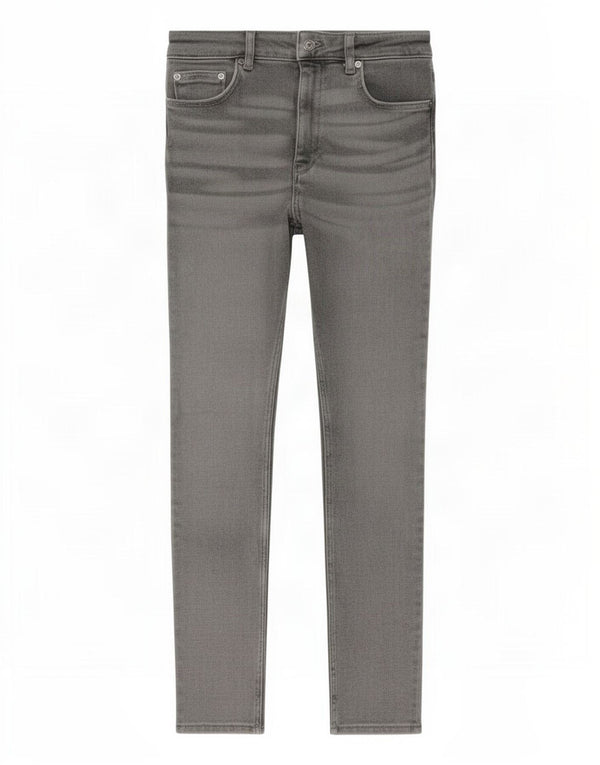 Calça jeans skinny feminina Zara cintura alta UE 38 pequena W28 L26 cinza