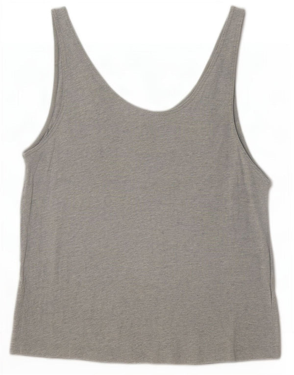 Puma Womens Graphic Vest Top UK 10 Small Grey Flecked