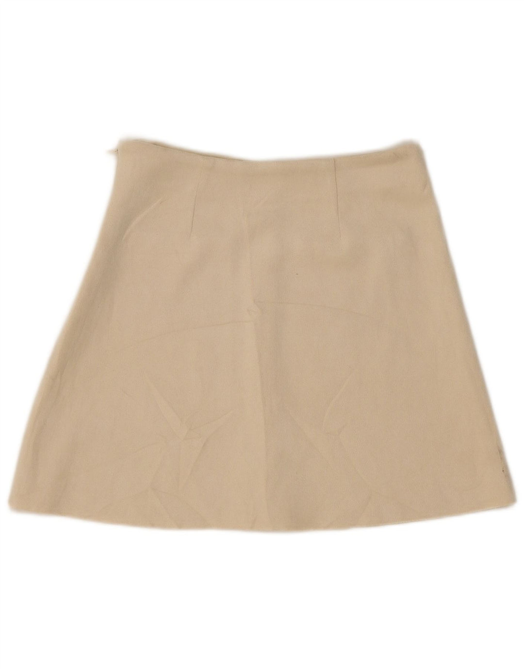 Mini saia feminina de camurça Zara XS W24 bege