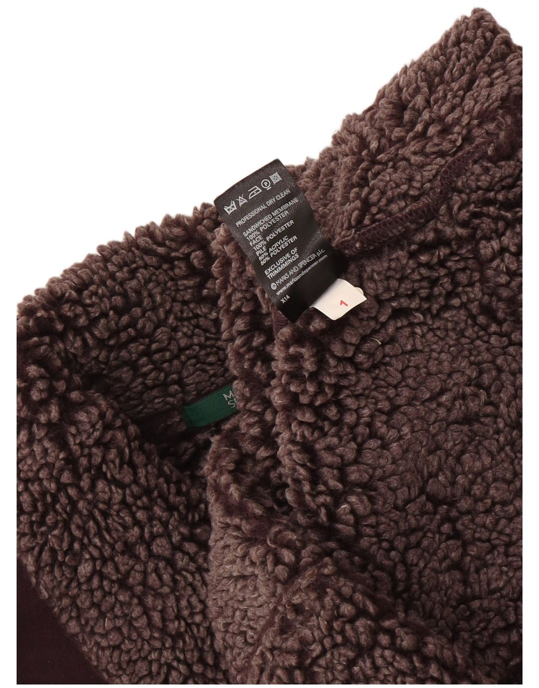 Marks & Spencer Womens Sherpa Gilet UK 12 Médio Borgonha Poliéster