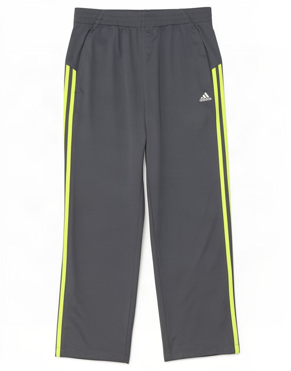 Calça de treino feminina Adidas UK 14/16 grande cinza poliéster