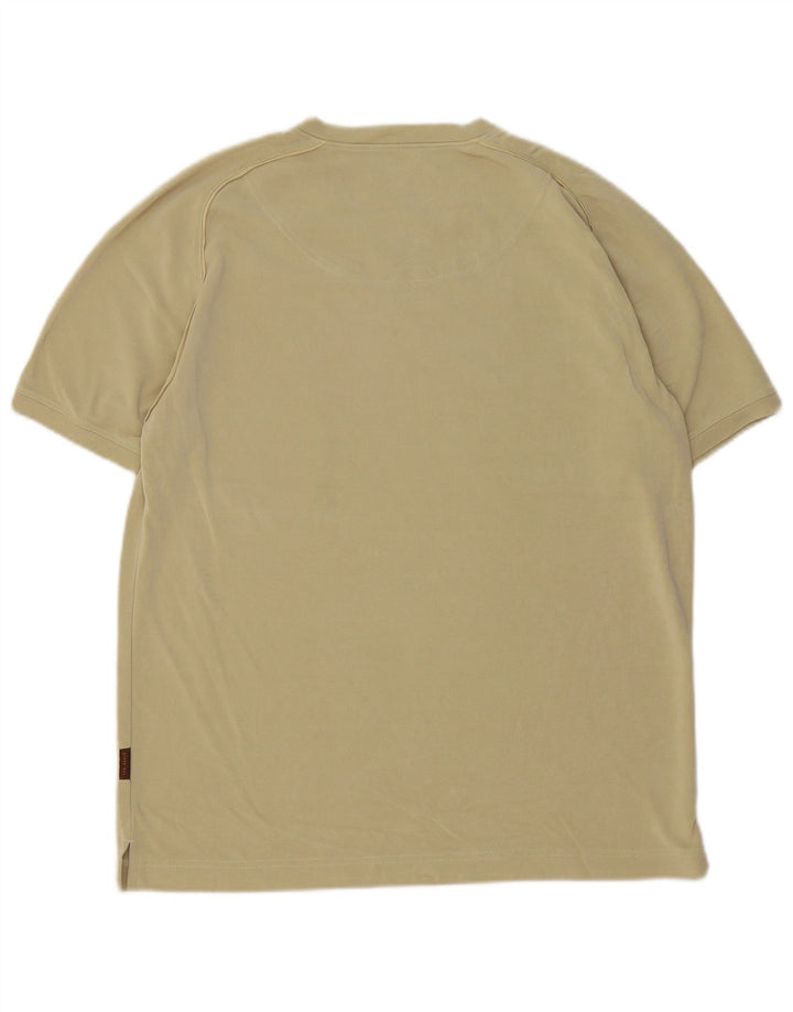 Camiseta masculina Ted Baker tamanho superior 4 grande algodão cáqui