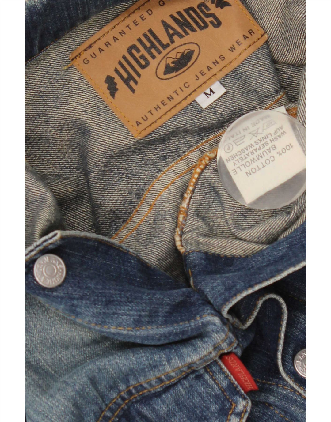 Jaqueta jeans masculina High Lands UK 38 algodão azul médio