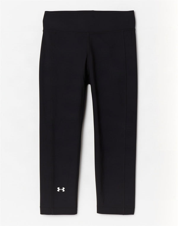 Under Armour Womens Heat Gear Capri Leggings UK 8 Pequeno Poliéster Preto