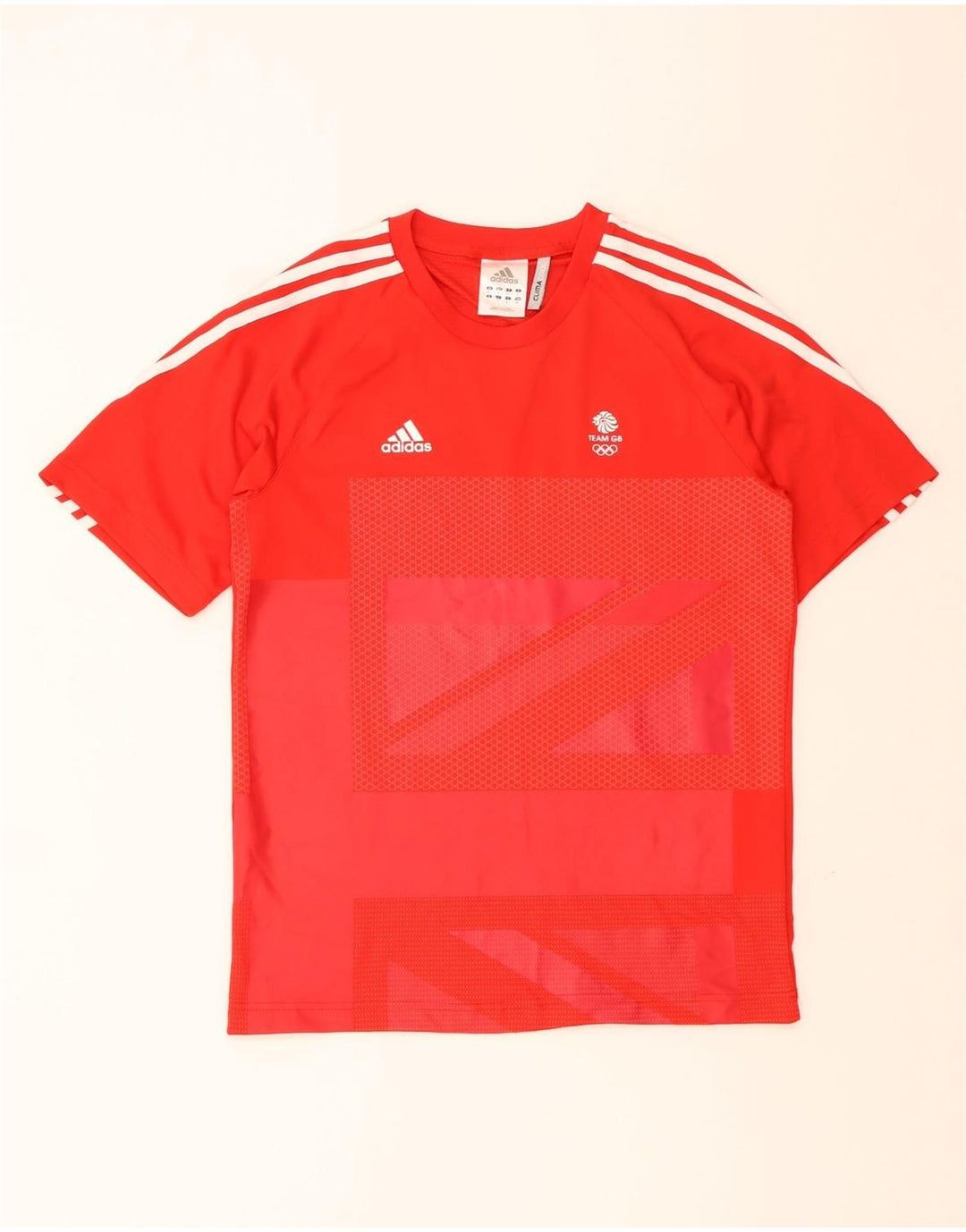 ADIDAS Mens Team GB Graphic T-Shirt Top Pequeno Poliéster Vermelho