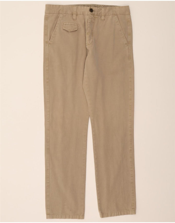 JACK & JONES Mens Straight Chino Trousers W33 L34 Beige Cotton Vintage Jack & Jones and Second-Hand Jack & Jones from Messina Hembry 