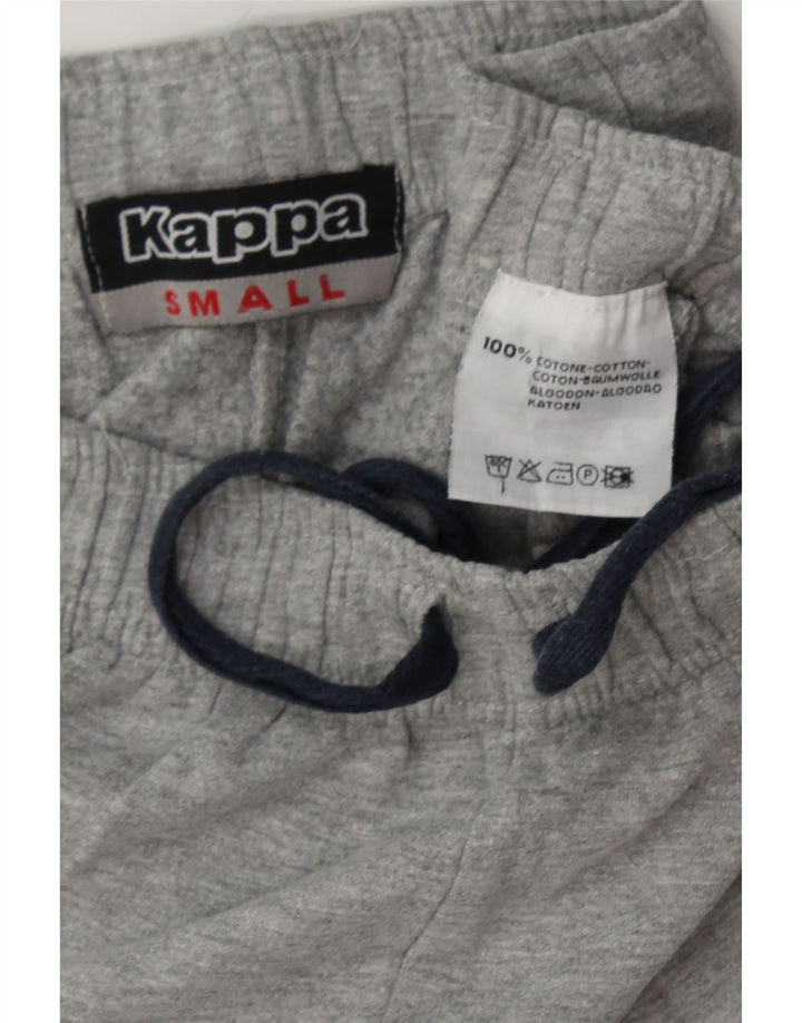 Calça de treino masculina KAPPA pequena cinza manchada de algodão