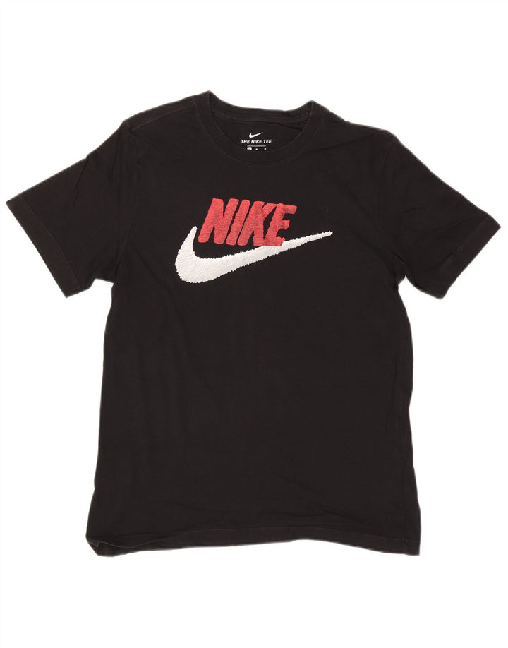 Camiseta Nike masculina gráfica Top médio algodão preto