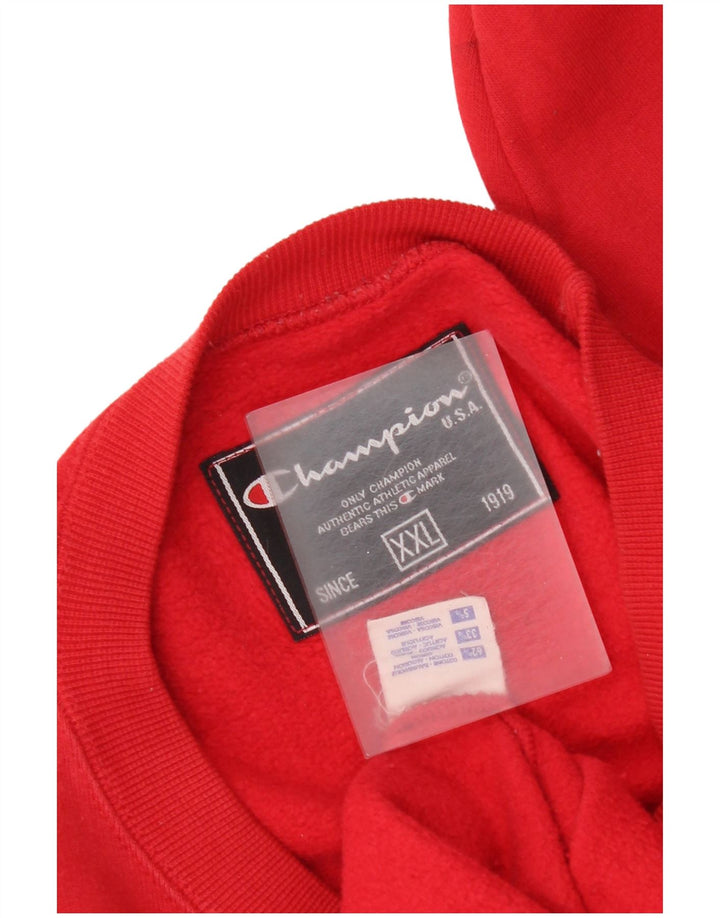 Champion moletom gráfico masculino jumper 2XL algodão vermelho
