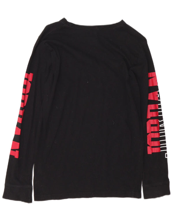 Top gráfico Jordan Boys manga comprida 13-14 anos XL preto algodão
