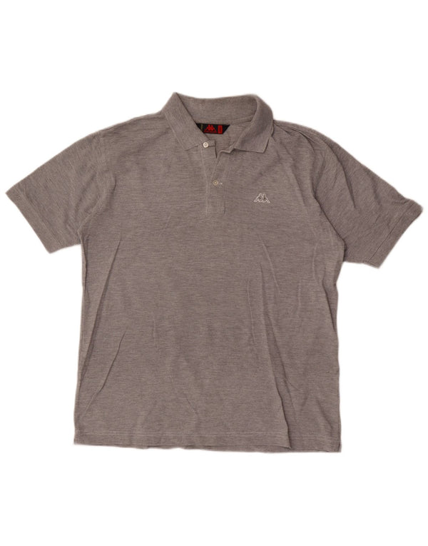 Camisa polo masculina Kappa grande algodão cinza