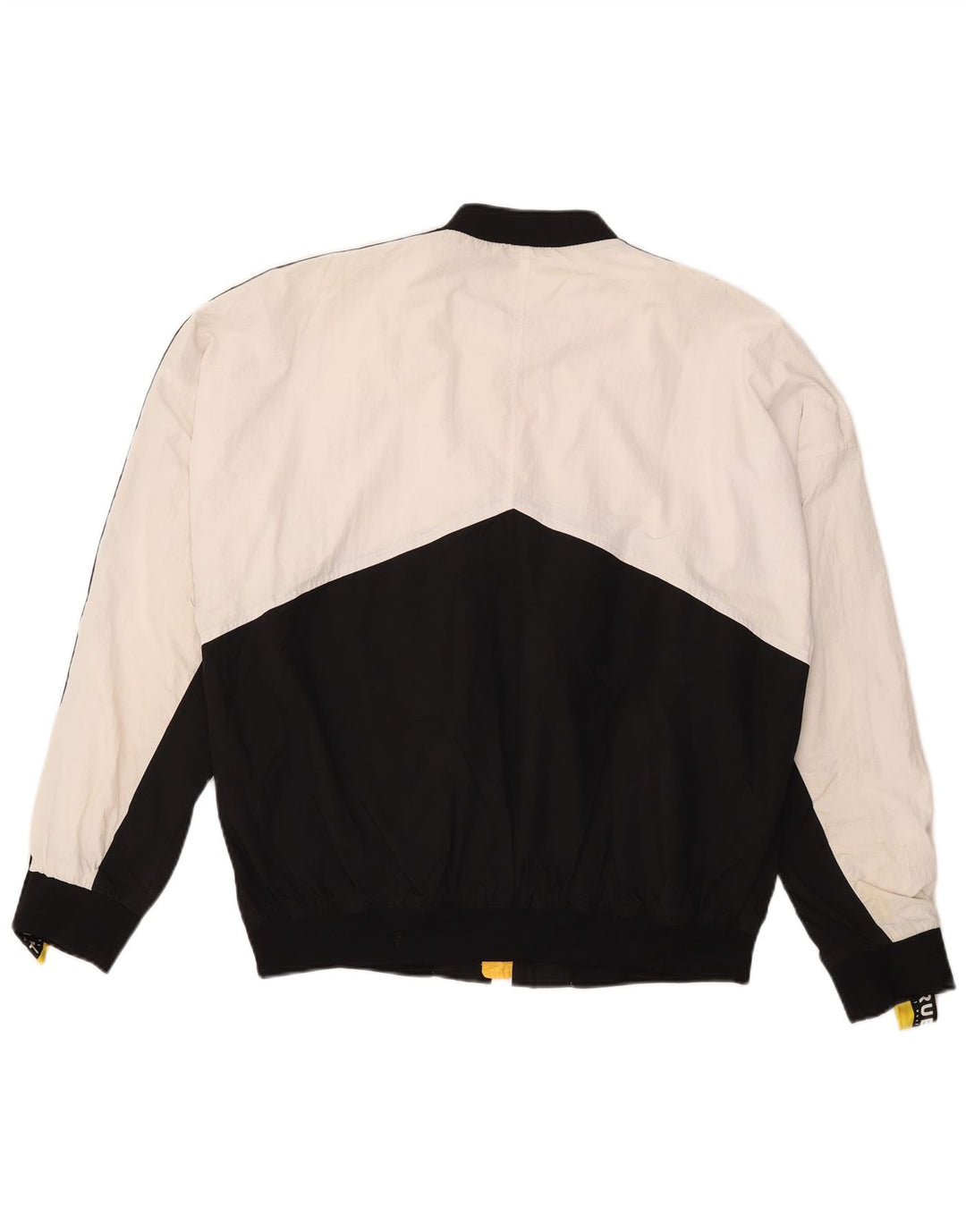 Jaqueta masculina Zara com agasalho gráfico grande preto colorido em nylon