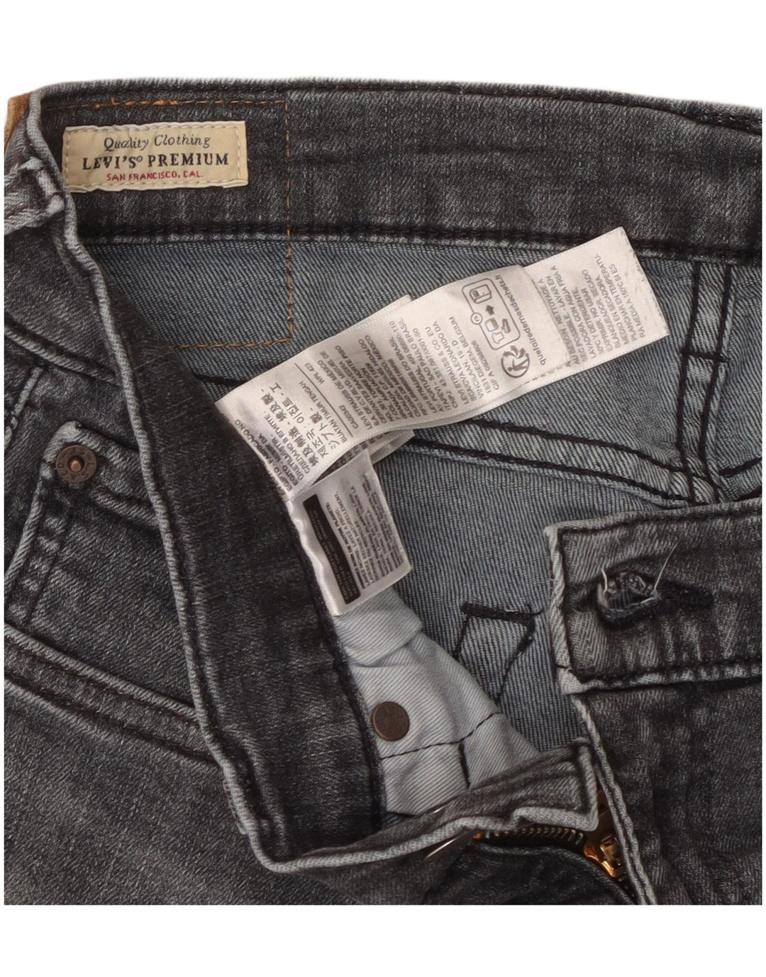 Jeans Levi's Masculino 502 Tapered Cropped W31 L24 Algodão Cinza