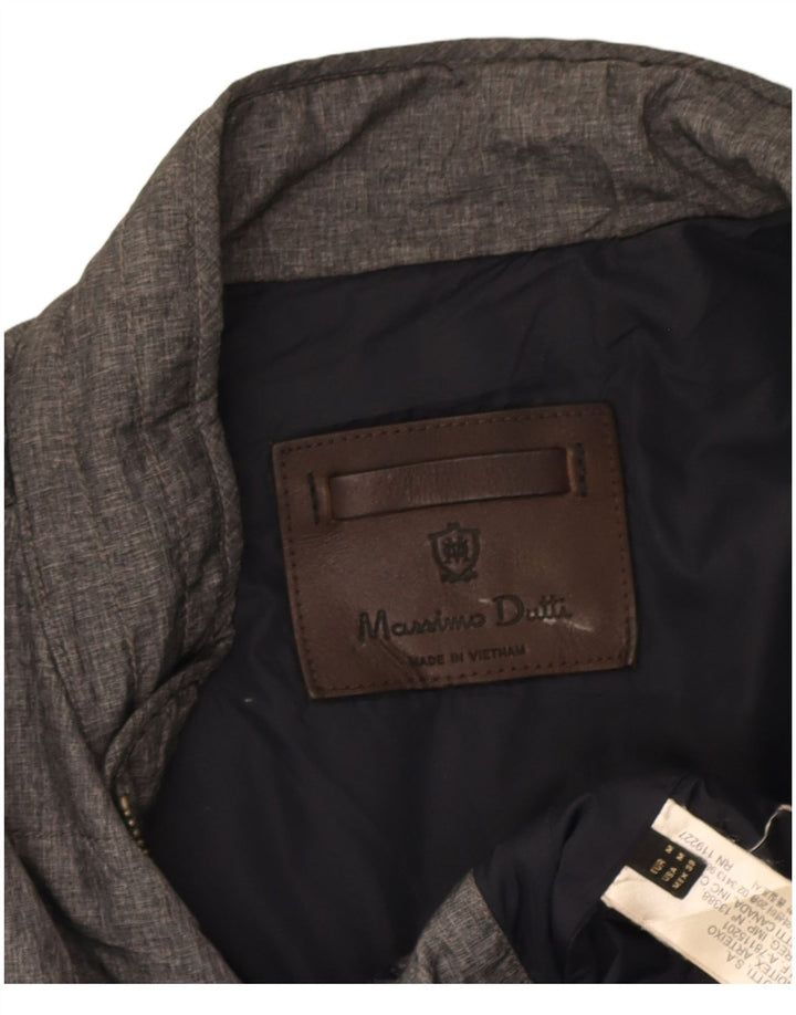 Colete masculino Massimo Dutti UK 38 nylon cinza médio