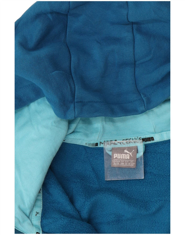 Suéter Puma Boys Graphic Zip com capuz 13-14 anos azul