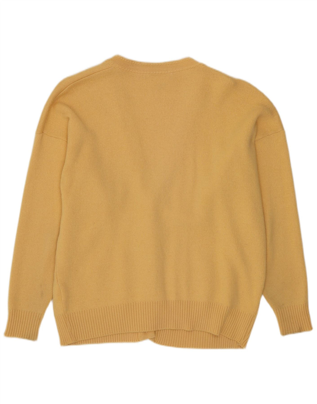 Suéter cardigã feminino CASTLE EU 42 grande acrílico amarelo