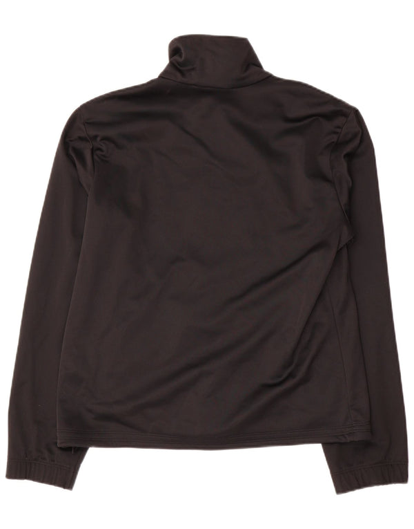 Lotto Womens Crop Tracksuit Top Jacket UK 14 Médio Preto Poliéster