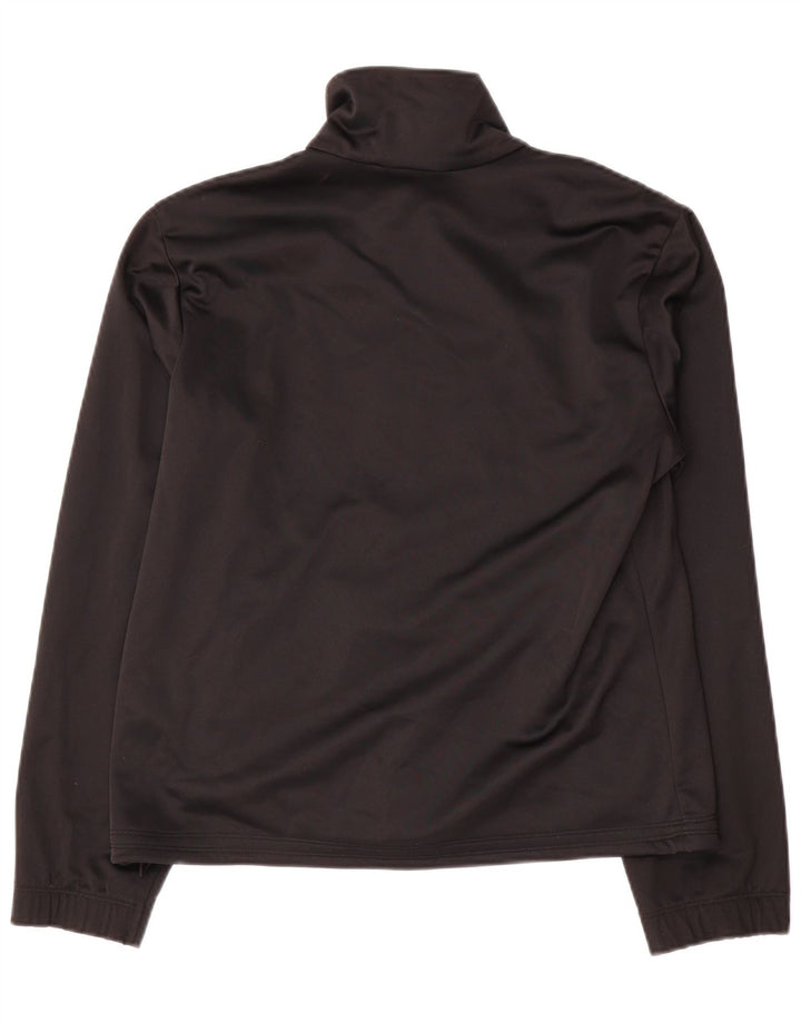 Lotto Womens Crop Tracksuit Top Jacket UK 14 Médio Preto Poliéster