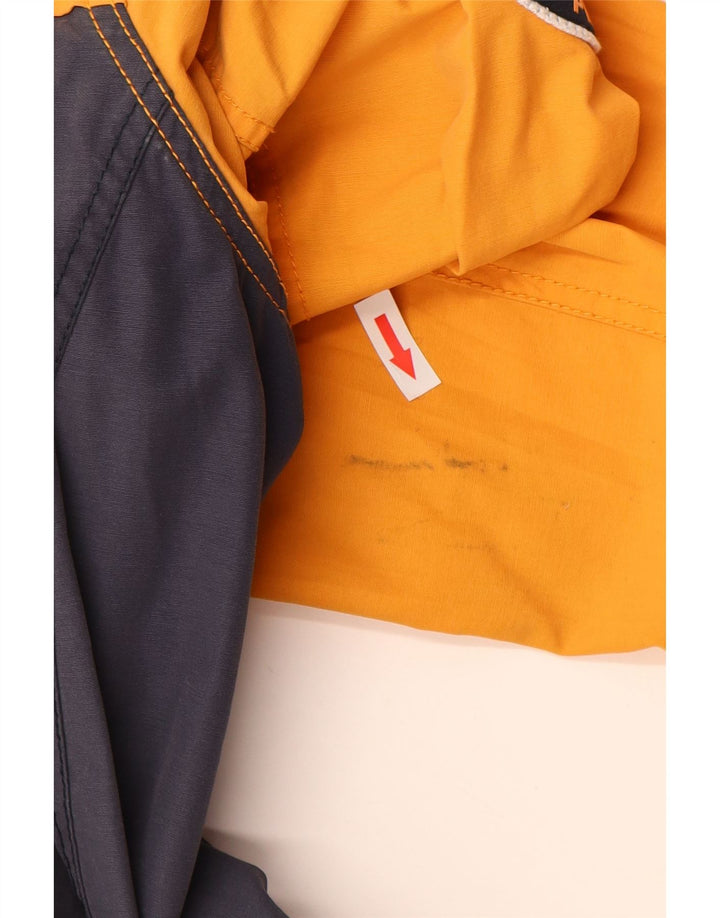 Jaqueta corta-vento masculina Superdry Graphic UK 40 grande bloco colorido laranja