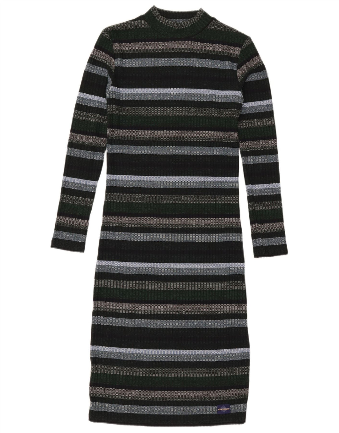Vestido Jumper Feminino Superdry UK 8 Pequeno Listrado Multicolorido