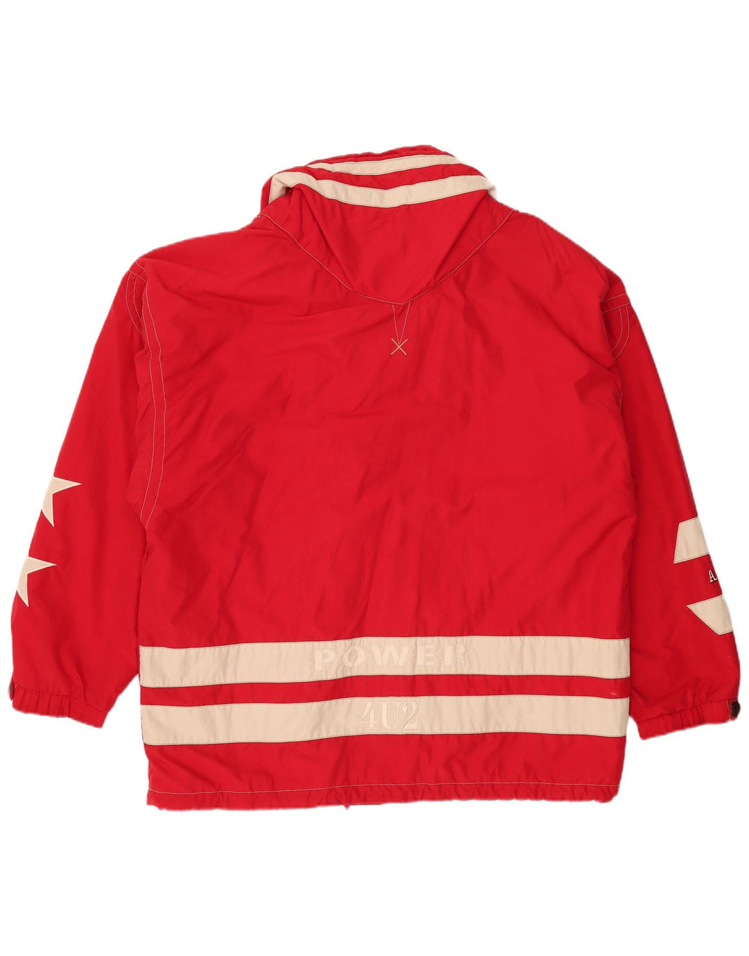 Jaqueta masculina Anorak gráfica BOGNER Reino Unido 42 XL vermelho colorblock poliéster