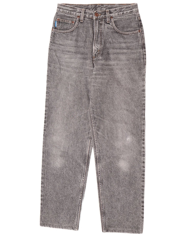 Carrera Mens Acid Wash Straight Jeans W30 L29 Algodão Cinza