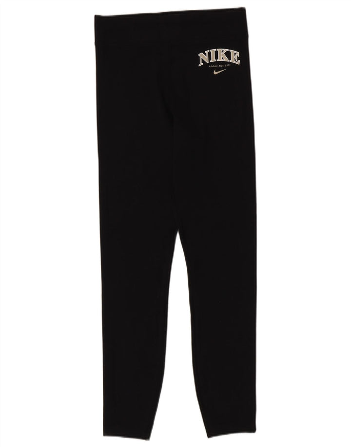 Leggings Nike Femininas Gráficas UK 10 Pequenas Algodão Preto