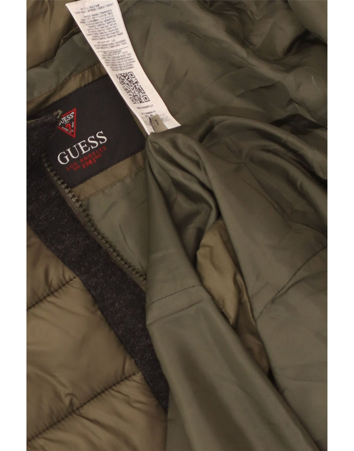 Casaco acolchoado masculino Guess UK 40 grande poliamida cáqui