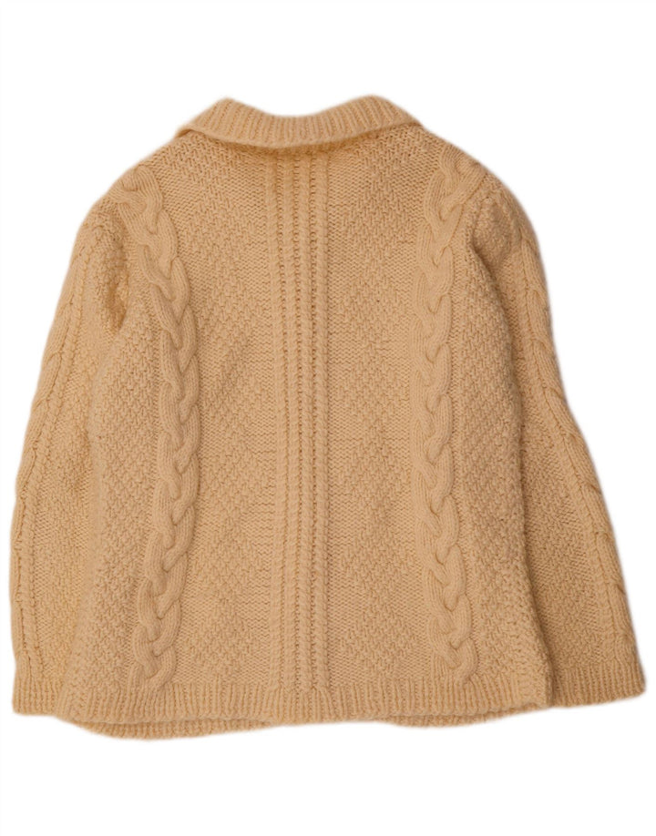 Suéter Cardigan Masculino Vintage Grande Bege