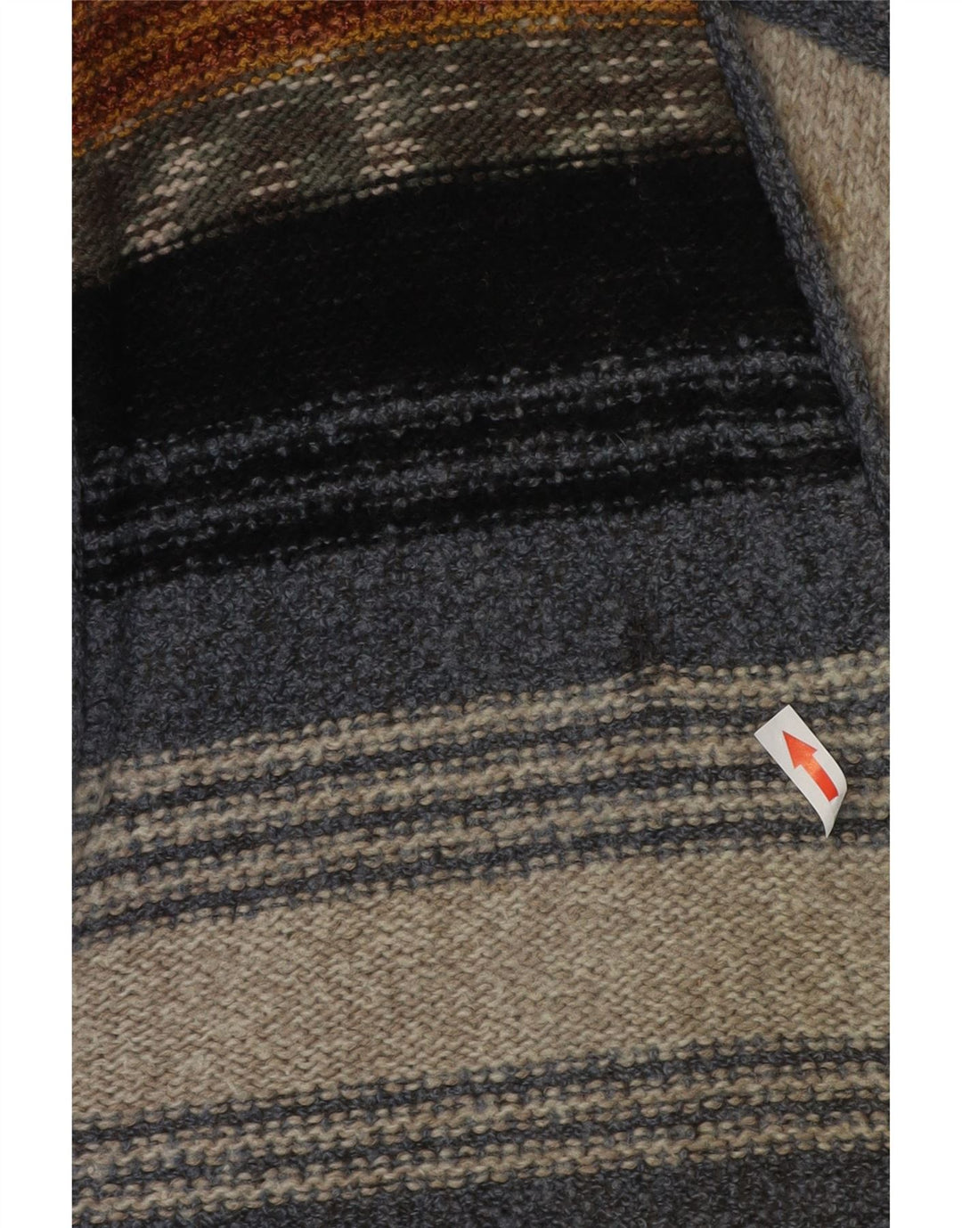 Suéter cardigã masculino vintage sem mangas listrado grande multicolorido