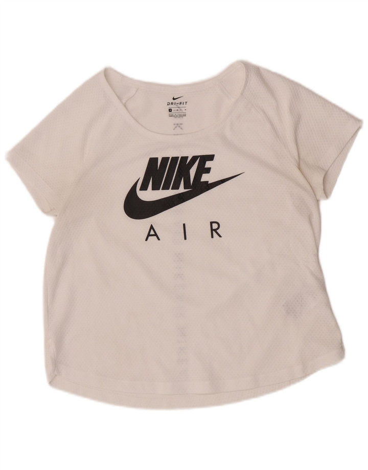 Camiseta Nike Feminina Dri Fit Graphic Top UK 14 Médio Off White Poliéster
